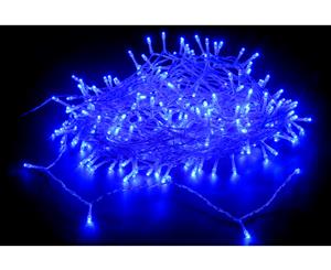 240 LED Fairy Light Chain Clear Cable - Blue