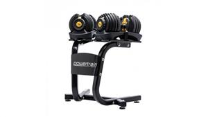 48kg (2 x 24kg) Adjustable Dumbbell with Stand - Gold