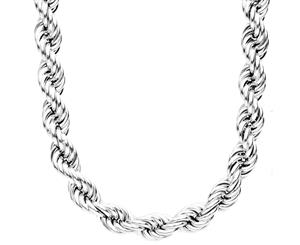 925 Sterling Silver Bling Chain - HOLLOW ROPE 10mm