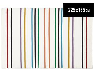 Amalia Scandinavia Flatweave Stripe 225x155cm Rug - White