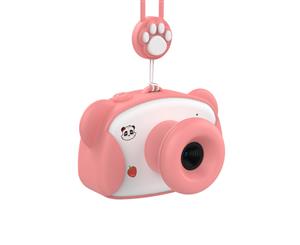 Catzon Panda 8.0MP Kids Digital Camera Portable Camcorder with 1.5" HD LCD Screen +32GB microSD Card+Card reader-Pink