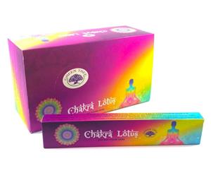 Chakra Lotus INCENSE STICKS - 12 Packets - 144 Sticks GREEN TREE MASALA