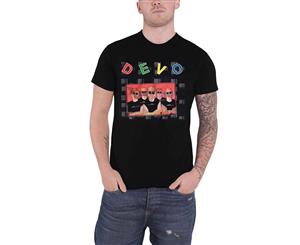 Devo T Shirt Duty Now For The Future Band Logo Official Mens - Black