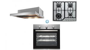 Euromaid BS7 7 Multifunction Oven with Gas Cooktop and Slide-out Rangehood Package
