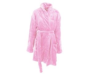 Forever Dreaming Womens/Ladies Supersoft Fleece Dressing Gown (Light Pink) - N1086