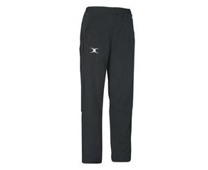 Gilbert Rugby Boys Kids Synergie Zipped Polyester Trousers - Black