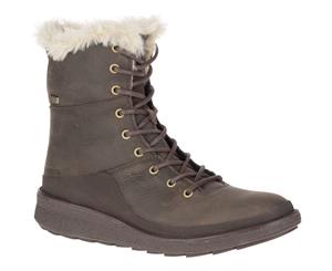 Merrell Womens/Ladies Tremblant Ezra Lace Polar Leather Snow Boots - Espresso