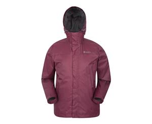 Mountain Warehouse Mens Jacket Lightweight and Stylish with Fully Taped Seams - Burgundy