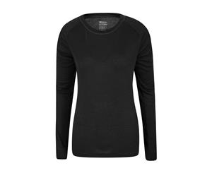 Mountain Warehouse Womens Talus Baselayer Top Long Sleeve Ladies Thermal Sweater - Black