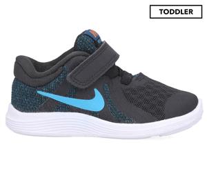 Nike Boys' Toddler Revolution 4 Sports Shoes - Off Noir/Current Blue