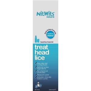 NitWits Natural Head Lice Foam with Comb 220ml