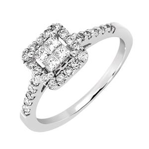 Online Exclusive - Engagement Ring with 1/2 Carat TW of Diamonds in 14ct White Gold