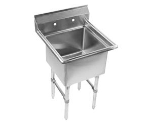 Stainless Steel Sink with Basin Drain Hole 90mm dia Modular Systems - Silver