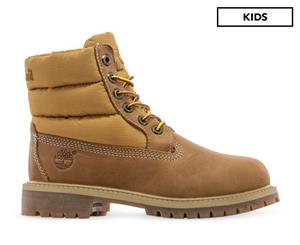 Timberland Kids' 6-Inch Quilt Boots - Wheat Full Grain