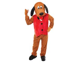 Bristol Novelty Unisex Adults Dog With Waistcoat Costume (Brown/Red) - BN382