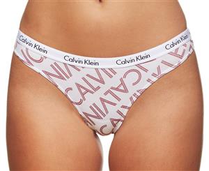 Calvin Klein Women's Carousel Thong - Tracks Print/Raspberry Jam