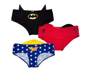 DC Comics Female Superhero Women's 3-Pack Panties