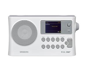 DPR16CW SANGEAN White DAB+/FM Digital Radio Colour Screen 2 Alarms- Rechar 10 Station Presets (5X DAB+ & 5X FM) WHITE DAB+/FM DIGITAL RADIO
