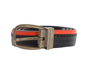 Dolce & Gabbana Black Orange Leather Belt