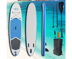Easy Go Blue Inflatable Stand Up Paddle Board Sup Surfboard 120" Kayak Paddle
