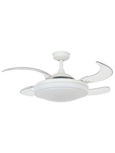 Fanaway Evora 90cm Ceiling Fan with Retractable Blades and Light in White