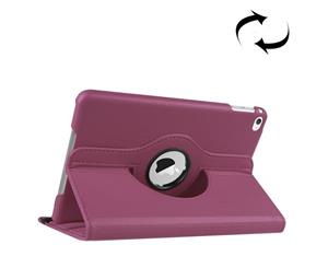 For iPad Mini 4 CaseModern Lychee 360 Degree Rotating Leather CoverPurple