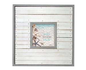 French Country Vintage Photo Frame ISLAND ESCAPE LOVE TO MOON White 4x4 Photos