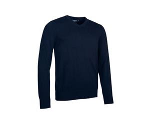 Glenmuir Mens Touch Of Cashmere V Neck Sweater (Navy) - PC3615