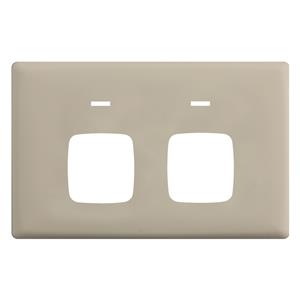 HPM LINEA Double Autoswitch Powerpoint Coverplate - Ghost Gum