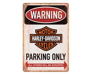 Harley Davidson Parking Only Sign Metal Poster