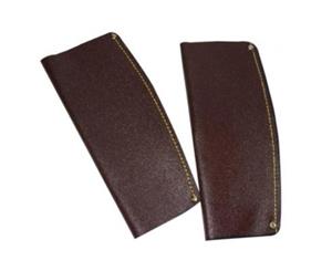 Pair Stirrup Leather Blocks Protector Sleeves Brown And One Size - Brown