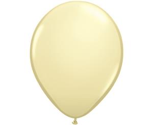 Qualatex 11 Inch Round Plain Latex Balloons (100 Pack) (Ivory Silk) - SG4586