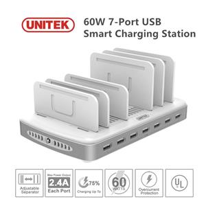 UNITEK (Y-PW10009) 60W 7-Port USB Charging Station