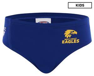 AFL Boys' West Coast Eagles Racer Swimwear - Royal Blue