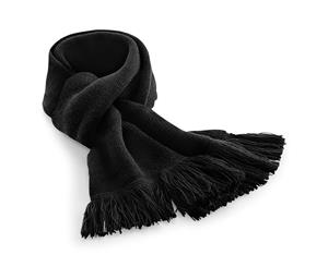 Beechfield Unisex Classic Knitted Scarf (Black) - RW5809
