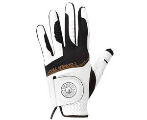 Copper Tech Golf Glove - White/Black