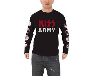 Kiss Jumper Sweater Kiss Army Band Logo And Icons Official Mens - Black