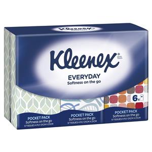 Kleenex Pocket Pack Tissues 6 Pack
