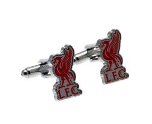 Liverpool Fc Mens Official Liverbird Crest Cufflinks (Silver/Red) - SG6856