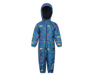 Mountain Warehouse Boys Waterproof Rain Suit 100% Polyster with Taped Seams - Blue