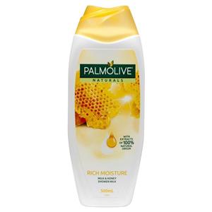 Palmolive Naturals Rich Moisture Soap free Shower Milk Body Wash Milk & Honey 500mL