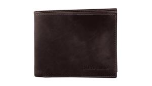 Pierre Cardin Rustic Leather Bi-Fold Men Wallet - Brown