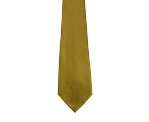 Premier Tie - Mens Horizontal Stripe Weave Work Tie (Gold) - RW1141