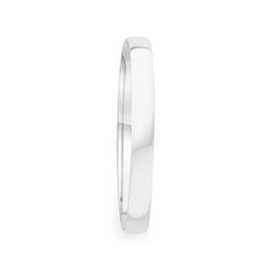 Silver 65mm Oval Comfort Fit Bangle