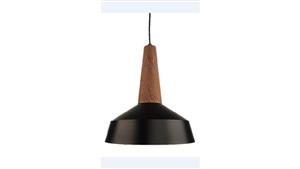 Wooden Luxe Walnut Black Pendant Light