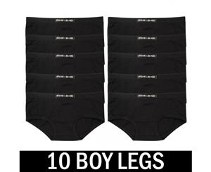 10 Black Pack Frank and Beans Underwear Womens Boyleg S M L XL XXL