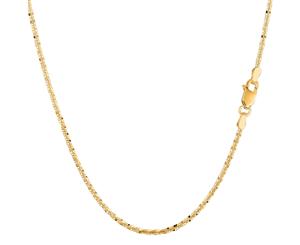 14k Yellow Gold Sparkle Chain Bracelet 1.5mm 10" - Yellow