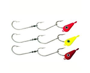 60g TT Lures Bait Trolling Rig with 3 x 8/0 Tarpon Hooks - Mackeral Rig [Colour Red]