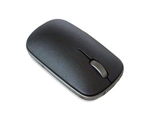 AZIO Retro Classic Gunmetal Bluetooth & RF Wireless Mouse Leather Trim