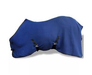 Fleece Rug with Surcingles 115cm Blue Horse Riding Wear Blanket Sheet
